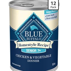 Blue Senior Homestyle Chicken,Dog Food,12 Cans