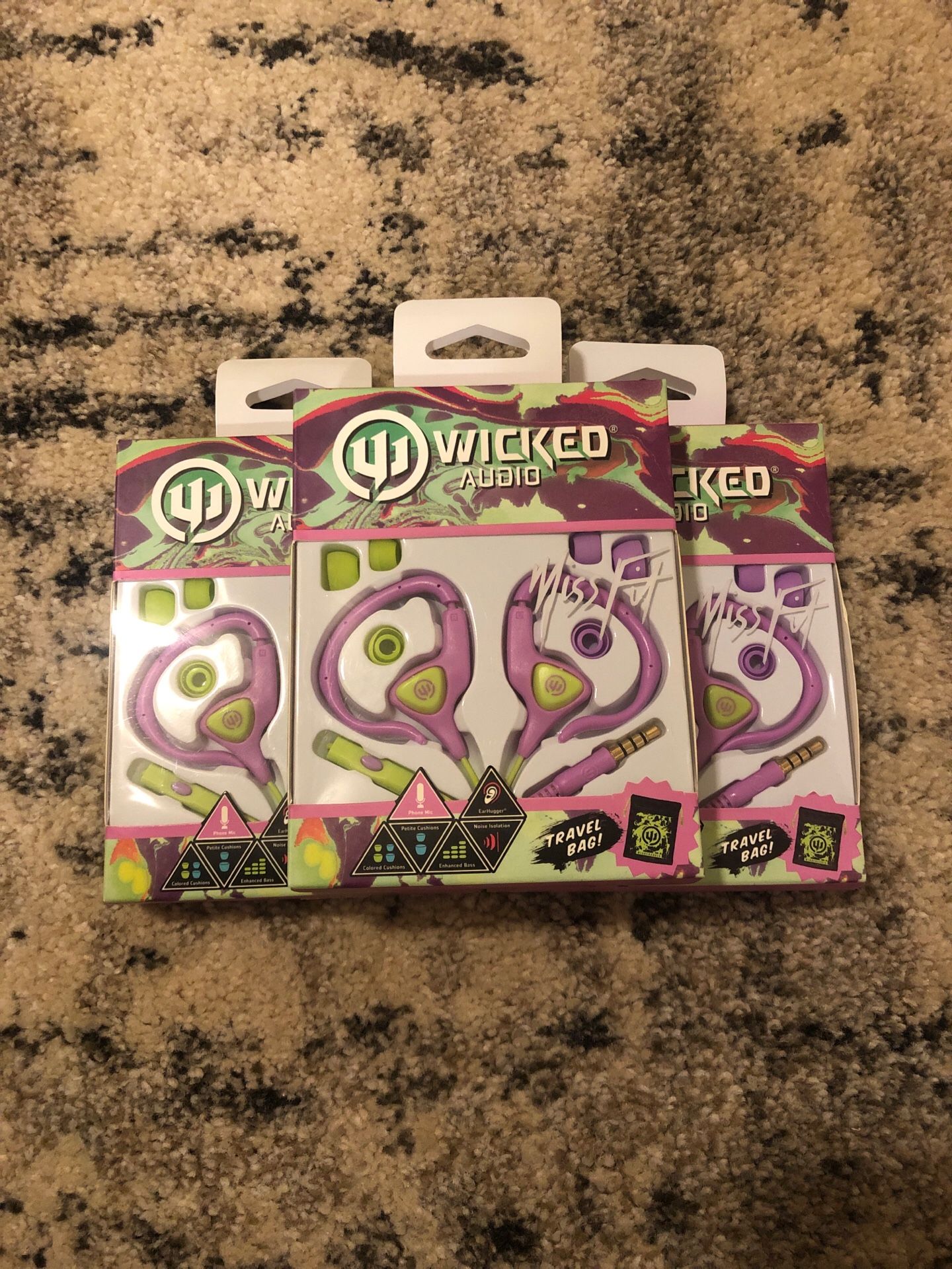 Wicked Audio Miss Fit Earhugger Sport Earbuds