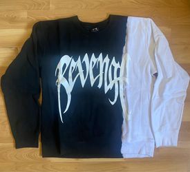 Revenge Dipped Logo Crewneck (Black / White)