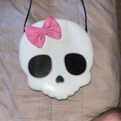 Loungefly Vintage Skull W/ Pink Bow Mini Purse