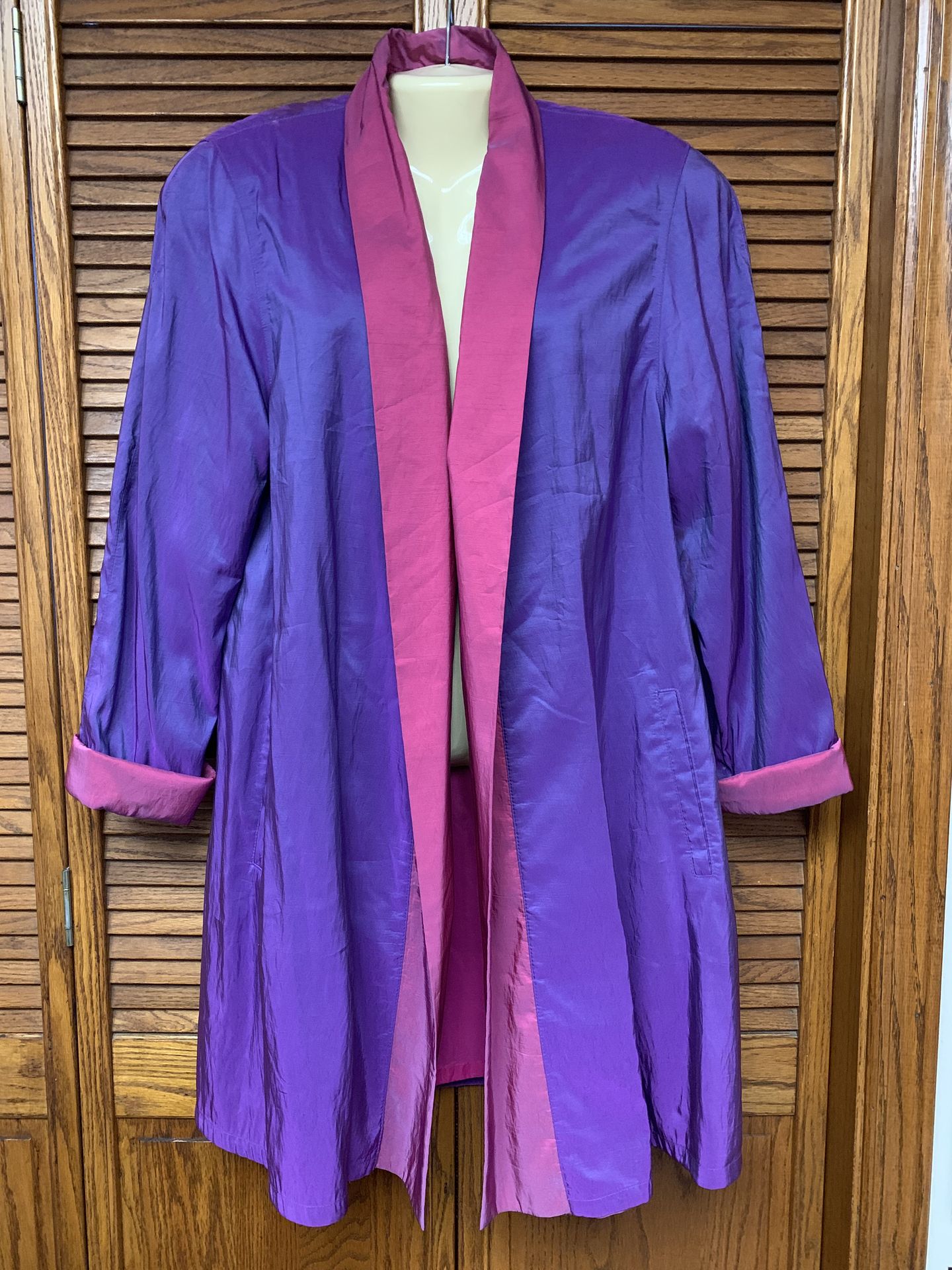 Forecaster 12 Purple & Pink Shimmering Sharkskin Open Jacket Rain Coat