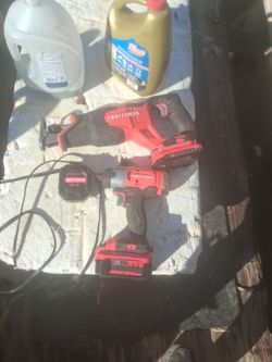 Craftsman 20 volt Sawzall impact charger two batteries