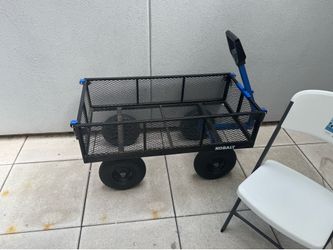 Steel cart.