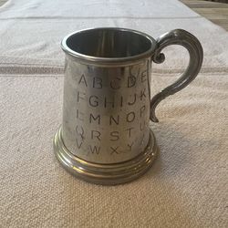 Children’s Pewter ABC/123  Baby Stein Made in Sheffield England