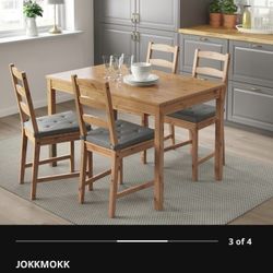 Table And 4 Chair , antique Stain