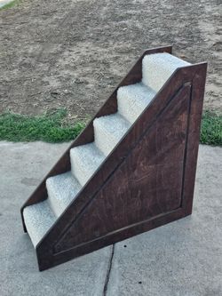 Wooden Pet Stairs with Carpet Steps