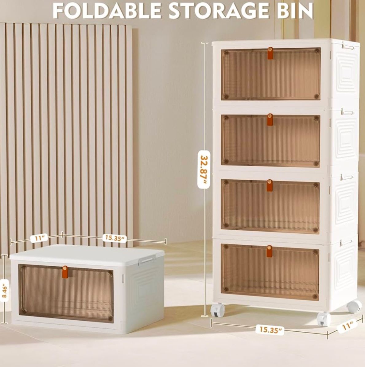 Folding Stackable Storage Bin