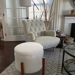 Round Ottoman With Storage 