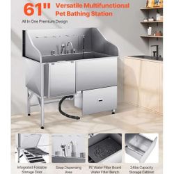 Stainless Steel Dog Washing Station