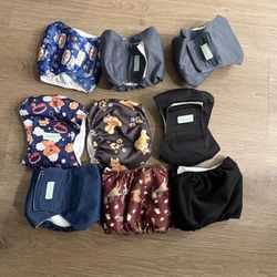 Reusable Doggie Diapers - Lot Of 9 - Very Small Dog Size 