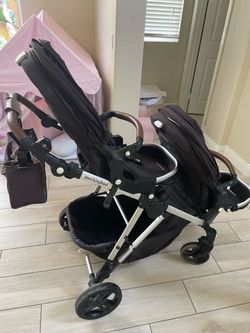 Mockingbird Single to Double Stroller with Ride Along Board, Snack Tray, Car Seat Adapter