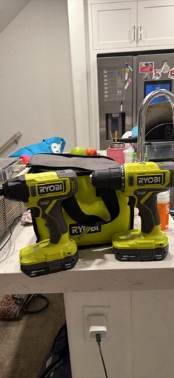 2 ryobi drills with charger