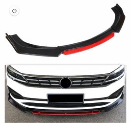 Universal Car Glossy Black 2 Layer Front Bumper Lip Spoiler Splitter Protector