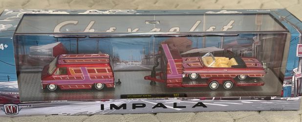 M2 lowrider van and 64 impala with hauler set