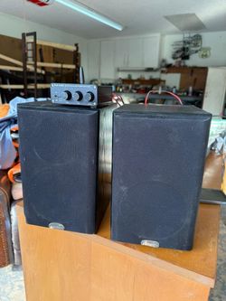 bocinas paradigm atom y amplificador mini 