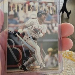 Cleveland Indians Carlos Bearga '95 Leaf Bat Patrol Insert Baseball Card 