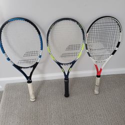 5 Babolat Tennis Rackets - Great Condition