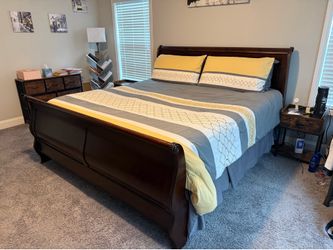 Cherry Wood King Size Bed Frame