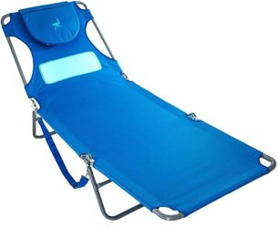 Ostrich Face-Down Ladies Comfort Beach Lounger - Blue