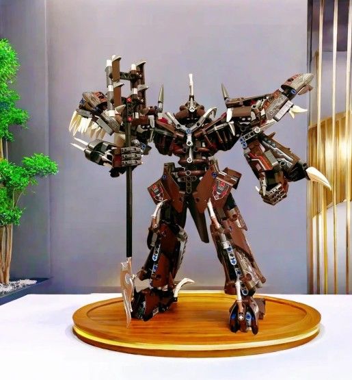 Building blocks assembly deformation mecha King Kong dinosaur boy high difficulty large robot educational toy