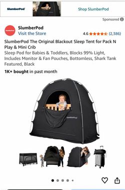 SlumberPod Blackout Sleep Tent for Pack N Play