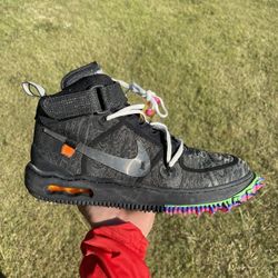 Nike Off-White x Air Force 1 Mid  Men Size 9.5 Color Black DO6290 001