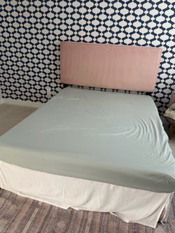 Pink queen bed