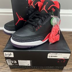 Jordan 3 III Retro Crimson Size 13 sz 136064-005 nike DS 👟