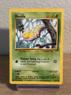 Weedle pokemon card