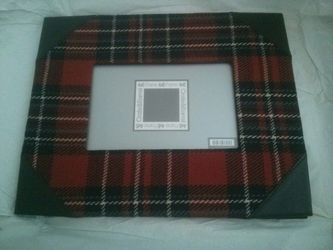 Crate and Barrel Red/Black Plaid Picture Frame, 4x6
