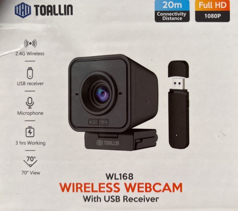 TOALLIN 1080P HD Wireless Webcam for PC