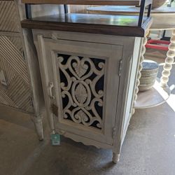 One Door Carved End Table