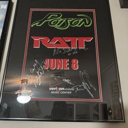 Hand Signed RATT concert Poster