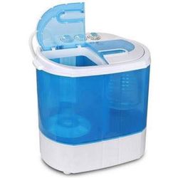 New Portable Washing Machine - Mini Lightweight Twin Tub Wash&Spinner 10 lbs Gravity Drain Hose