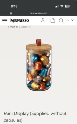 NEW Nespresso accessories:  mini capsule jar, serving set, iced tumbler, cappuccino mug, ice cube tray, tote bag