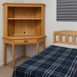 Twin Bed + Matching Corner Desk