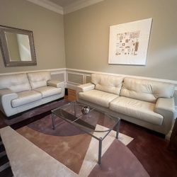 Living Room Set (Sofa, Loveseat, Table, Art & Mirror)