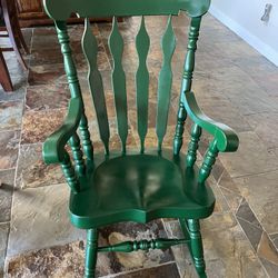 Outdoor Indoor Rocking Chair Forest Wood Green SUPER COMFY!