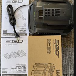 EGO Power+ 56-Volt 2.5 Ah Lithium Ion (li-ion) Battery & Charger $150