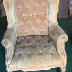 Old Vintage Wingback Chair 