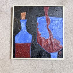 Wine Glass And Bottle Painting