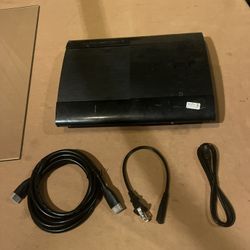 Sony PlayStation 3 Super Slim PS3 Black Console CECH-4001B 250GB w/ Cords Tested