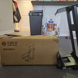 2 Adjustable Standing Desk Computer Tower Mounts