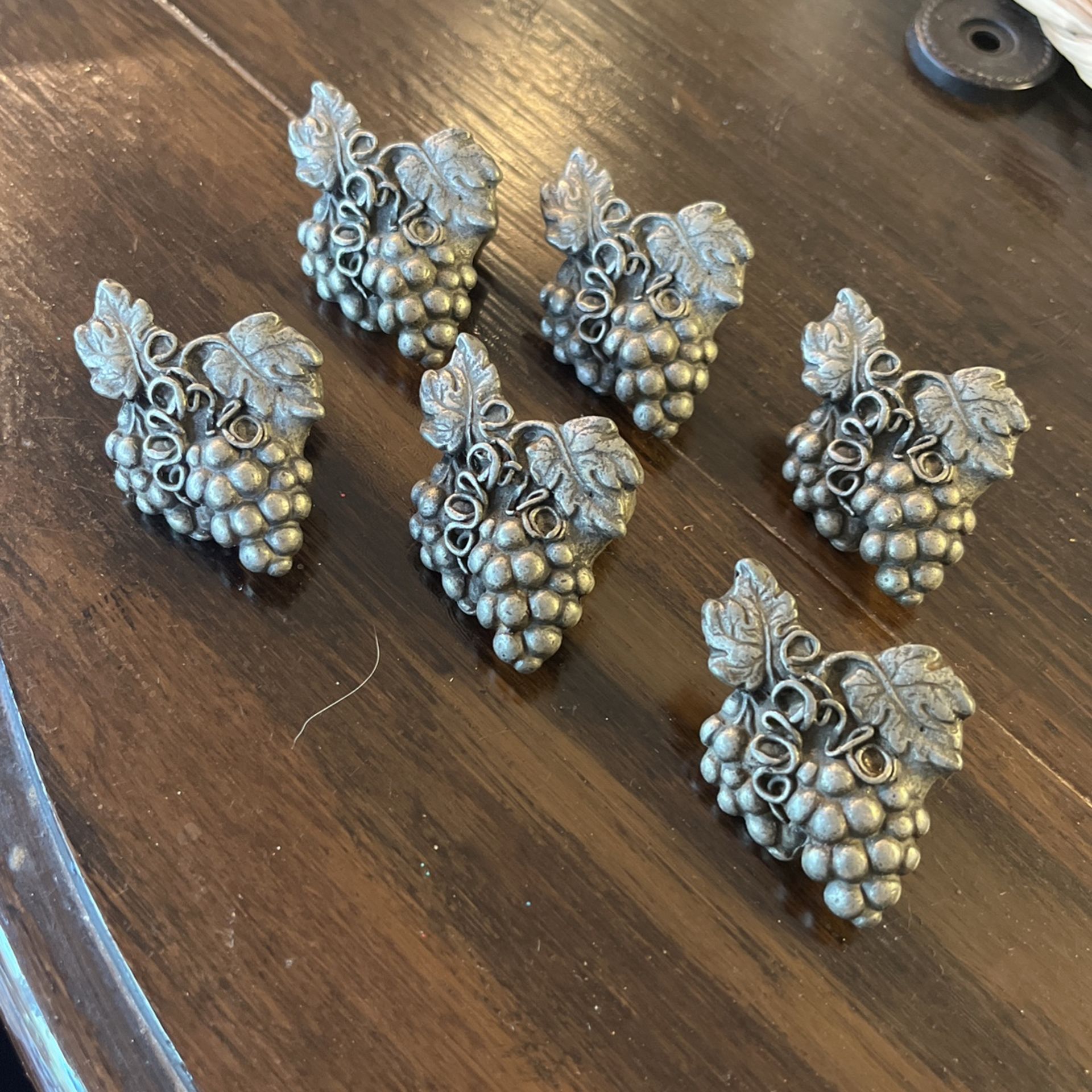 Pewter Grapes Drawer Knobs
