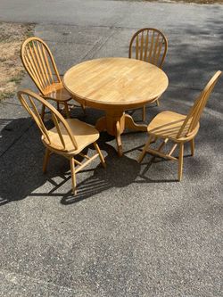 Dining table and chairs