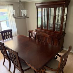 Formal Dining Room Table And 8 Chairs And China Cabinet $500 OBO