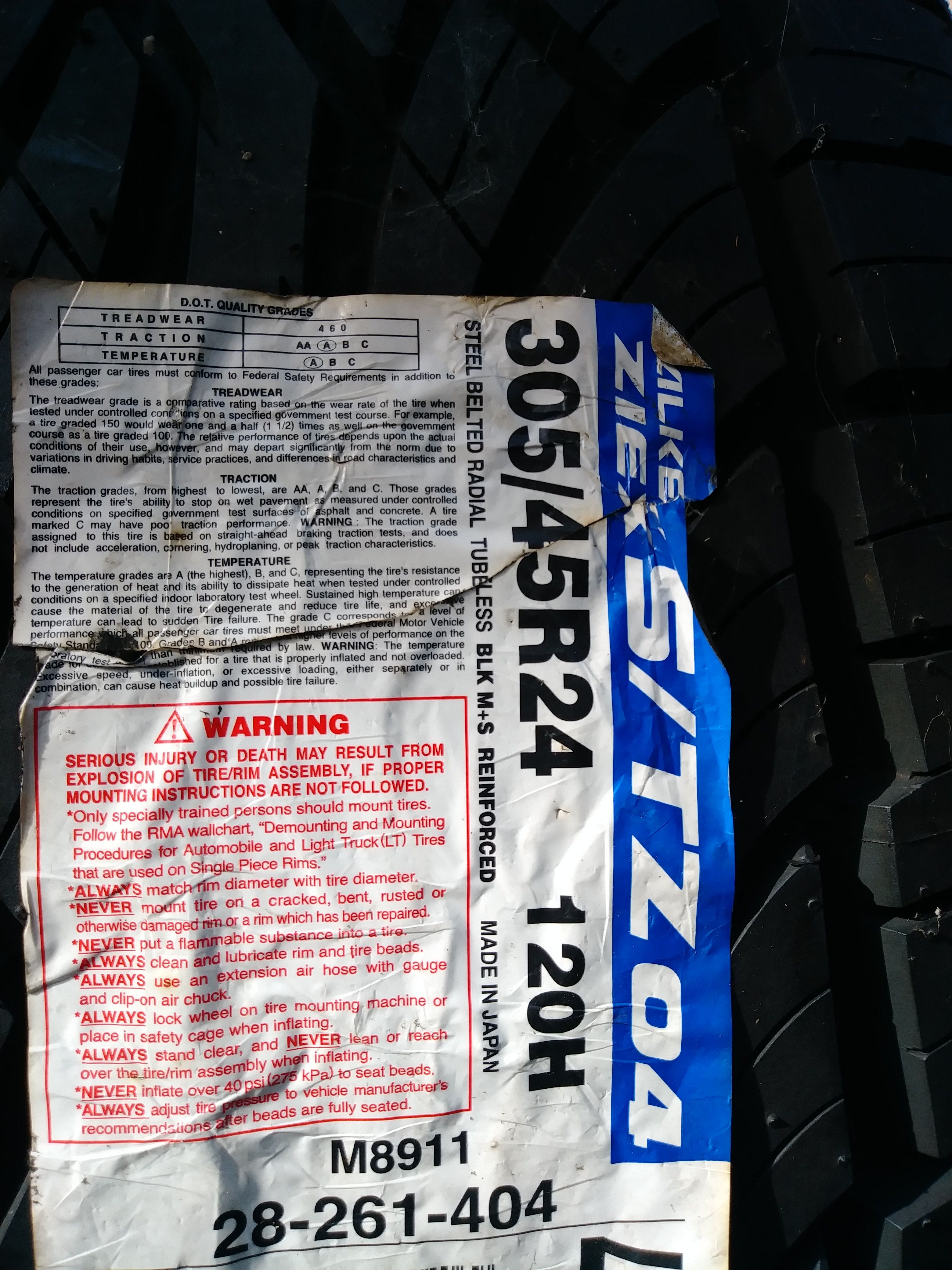 305/45R24 FALKEN ZIEX