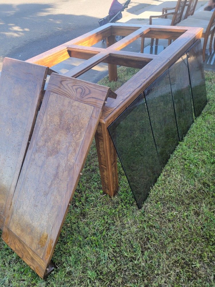 Solid wood dining table