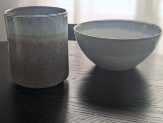 Utensil Holder & Fruit Bowl Blue Ceramic
New