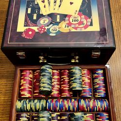 Massive Set Of Clay Poker Chips With Case